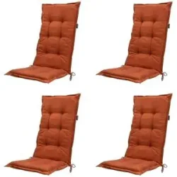 Höffner Auflage hoch 4er-Set  Basic ¦ orange ¦ Maße (cm): B: 50 H: 6