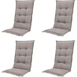 Höffner Auflage hoch 4er-Set  Basic ¦ braun ¦ Maße (cm): B: 50 H: 6