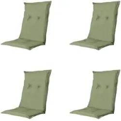 Höffner Auflage niedrig 4er-Set  Basic ¦ grün ¦ Maße (cm): B: 50 H: 6