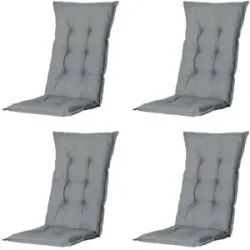 Höffner Auflage hoch 4er-Set  Basic ¦ grau ¦ Maße (cm): B: 50 H: 6