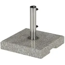 KHG Sonnenschirmständer aus Grantit Granito ¦ grau ¦ Maße (cm): B: 38 H: 35 T: