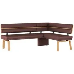 Höffner Eckbank Leder Canto III ¦ rot ¦ Maße (cm): B: 203 H: 88 T: 157.0