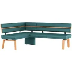 Höffner Eckbank Leder Canto III ¦ blau ¦ Maße (cm): B: 203 H: 88 T: 157.0