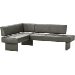 Höffner Eckbank Leder Spider 2 ¦ grau ¦ Maße (cm): B: 227 H: 88 T: 165.0