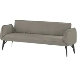 Höffner Funktionsbank Leder Drive ¦ grau ¦ Maße (cm): B: 218 H: 91 T: 66.0