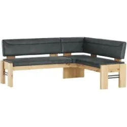 Höffner Eckbank massiv Floyd ¦ grau ¦ Maße (cm): B: 203 H: 90 T: 163.0