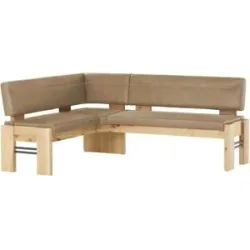 Höffner Eckbank massiv Floyd ¦ beige ¦ Maße (cm): B: 203 H: 90 T: 163.0