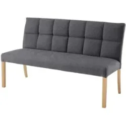Woodford Esszimmerbank mit Steppung Dakota ¦ grau ¦ Maße (cm): B: 150 H: 89 T: