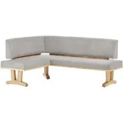 Woodford Eckbank massiv Mila ¦ grau ¦ Maße (cm): B: 202 H: 92 T: 152.0