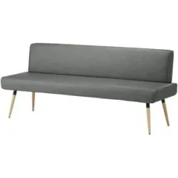 Höffner Polsterbank massiv 4402 ¦ grau ¦ Maße (cm): B: 166 H: 87 T: 62.0