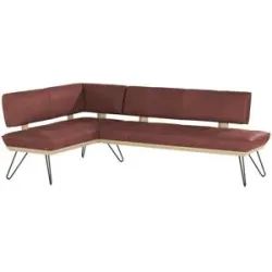 Koinor Eckbank Leder Dining System 4 ¦ rot ¦ Maße (cm): B: 217 H: 88 T: 152.0