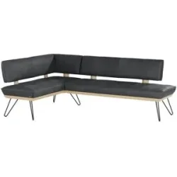 Koinor Eckbank Leder Dining System 4 ¦ schwarz ¦ Maße (cm): B: 217 H: 88 T: