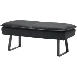 Koinor Hockerbank Leder Alino ¦ grau ¦ Maße (cm): B: 130 H: 51 T: 56.0