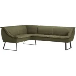 Koinor Eckbank Leder Alino ¦ grün ¦ Maße (cm): B: 243 H: 89 T: 192.0