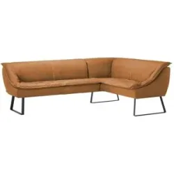Koinor Eckbank Leder Alino ¦ orange ¦ Maße (cm): B: 263 H: 89 T: 192.0
