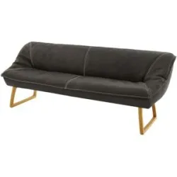 Koinor Polsterbank Leder Alino ¦ schwarz ¦ Maße (cm): B: 188 H: 89 T: 77.0