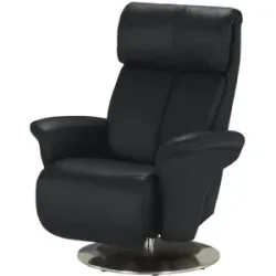Himolla Ledersessel  7227 ¦ schwarz ¦ Maße (cm): B: 82 H: 109 T: 90.0