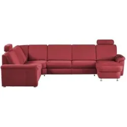 meinSofa Wohnlandschaft Mikrofaser Rita ¦ rot ¦ Maße (cm): B: 330 H: 91 T: 240.0