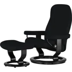 Stressless Relaxsessel mit Hocker Leder Consul ¦ schwarz