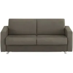 Höffner Schlafsofa aus Mikrofaser München ¦ braun