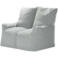 Höffner Sitzsack-Sofa  Fiete ¦ grau ¦ Maße (cm): B: 130 H: 95 T: 80.0