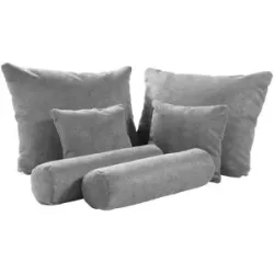 meinBett Deko-Kissenset  6-teilig  Pembroke ¦ grau ¦ Maße (cm): B: 90 H: 80 T: