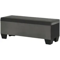 Bettbank mit Stauraum Boxi ¦ schwarz ¦ Maße (cm): B: 123 H: 47 T: 42.0