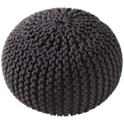 como Pouf  Strick ¦ grau ¦ Maße (cm): H: 38  Ø: 50