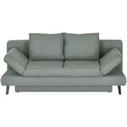 Höffner Schlafsofa mit Bettkasten Sidney ¦ grau ¦ Maße (cm): B: 200 H: 85 T: 90.0