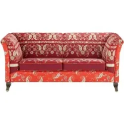 bassetti by SCHRÖNO Sofa Velours Ferrara ¦ rot ¦ Maße (cm): B: 181 H: 82 T: 82.0
