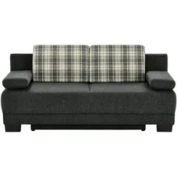Höffner Querschläfer Webstoff Heidi ¦ grau ¦ Maße (cm): B: 200 H: 93 T: 102.0