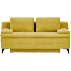 Höffner Schlafsofa Boxspring Ciri ¦ gelb ¦ Maße (cm): B: 200 H: 93 T: 107.0