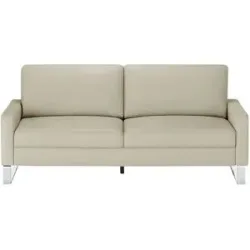 Max Schelling Ledersofa mit Kufengestell Maximum ¦ creme ¦ Maße (cm): B: 184 H: