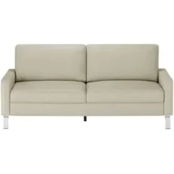 Max Schelling Ledersofa mit Winkelfüßen Maximum ¦ creme ¦ Maße (cm): B: 184 H: