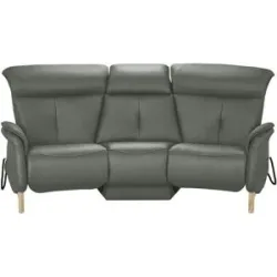 Himolla Einzelsofa Leder  4708 ¦ grau ¦ Maße (cm): B: 216 H: 97 T: 119.0