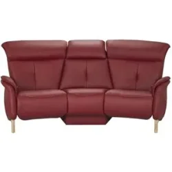 Himolla Einzelsofa Leder  4708 ¦ rot ¦ Maße (cm): B: 216 H: 97 T: 119.0