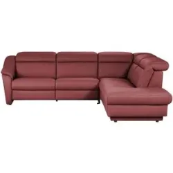 Himolla Ecksofa Leder  9707 ¦ rot ¦ Maße (cm): B: 275 H: 84 T: 245.0