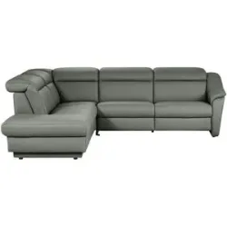 Himolla Ecksofa Leder  9707 ¦ grau ¦ Maße (cm): B: 275 H: 84 T: 245.0