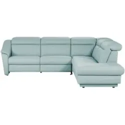 Himolla Ecksofa Leder  9707 ¦ blau ¦ Maße (cm): B: 275 H: 84 T: 245.0