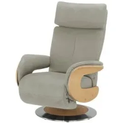 Himolla Funktionssessel Leder  7818 ¦ grau ¦ Maße (cm): B: 75 H: 112 T: 87.0