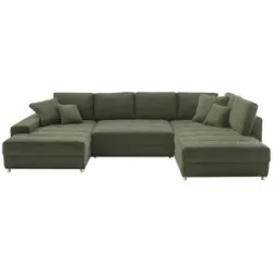 Bobb Wohnlandschaft  Arissa de Luxe ¦ grün ¦ Maße (cm): B: 353 H: 84 T: 215.0