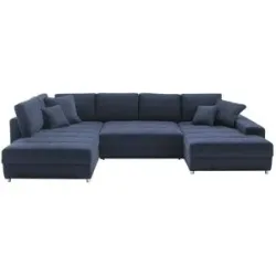 Bobb Wohnlandschaft  Arissa de Luxe ¦ blau ¦ Maße (cm): B: 353 H: 84 T: 215.0