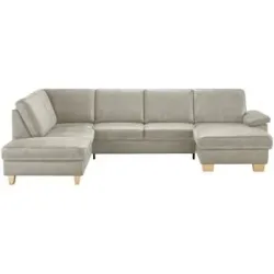 meinSofa Wohnlandschaft Kunstleder Samu ¦ grau ¦ Maße (cm): B: 316 H: 90 T: