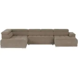 switch Wohnlandschaft aus Mikrofaser Campo ¦ braun ¦ Maße (cm): B: 374 H: 101 T: