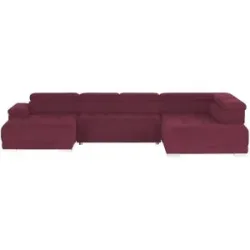 switch Wohnlandschaft aus Mikrofaser Campo ¦ rot ¦ Maße (cm): B: 374 H: 101 T: