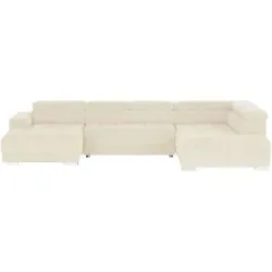 switch Wohnlandschaft aus Mikrofaser Campo ¦ weiß ¦ Maße (cm): B: 374 H: 101 T: