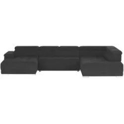 switch Wohnlandschaft aus Mikrofaser Campo ¦ grau ¦ Maße (cm): B: 374 H: 101 T: