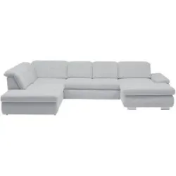Lounge Collection Wohnlandschaft Flachgewebe  Affair ¦ grau ¦ Maße (cm): B: 371