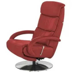 Hukla Leder-Relaxsessel  Florian ¦ rot ¦ Maße (cm): B: 73 H: 109 T: 91.0