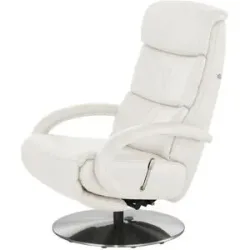 Hukla Leder-Relaxsessel  Florian ¦ weiß ¦ Maße (cm): B: 73 H: 109 T: 91.0
